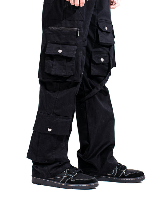 Men’s Black Cargo Pants – Soft Cotton, Stylish Fit, Only at POV