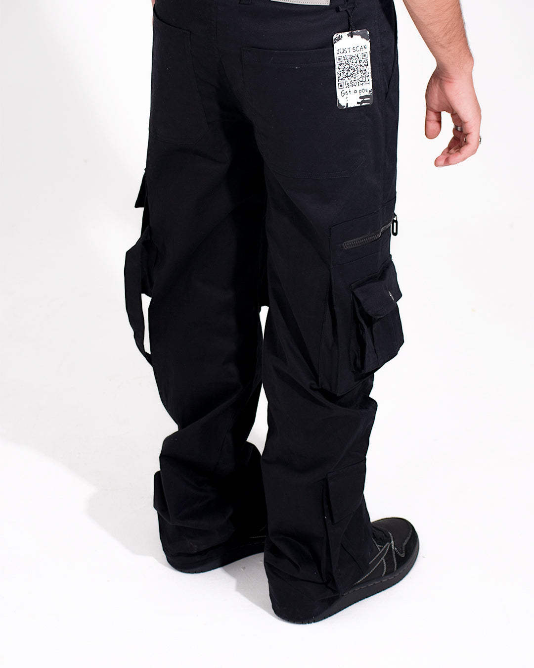 Men’s Black Cargo Pants – Soft Cotton, Stylish Fit, Only at POV